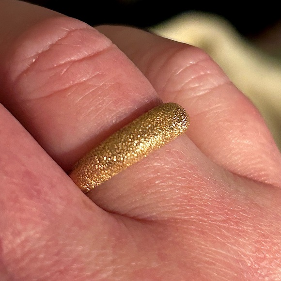 ESTATE SZ9 MILOR 14kt Italian ROSE GOLD sandblasted domed band 2.25g EUC GORG! - Picture 16 of 17